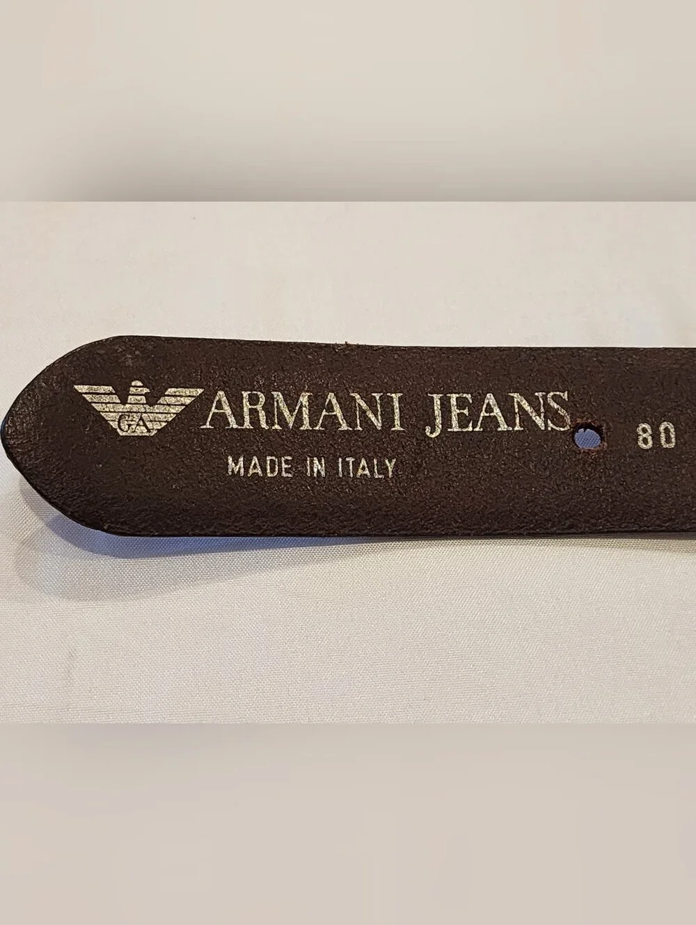 Armani Jeans Men's Brown Leather Belt
